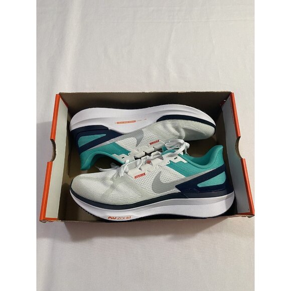 New Women’s Size 11 White Jade Nike Air Zoom Structure 25 Running Shoes - Picture 1 of 10